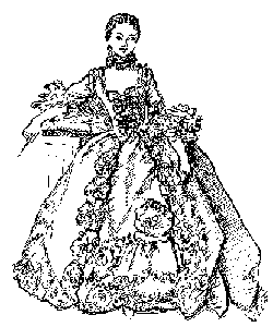 a picture of a lady in costume